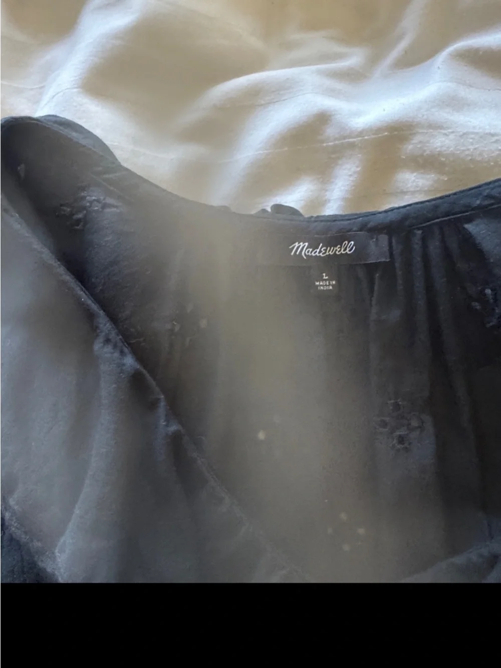 Madewell black ruffled